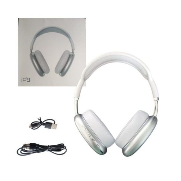 Audifonos Diadema Inalambricos Microfono Bluetooh P9 Gris 1