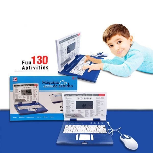 Computador Azul Ninos Didactico Juguetes Aprendizaje PC Juegos 3