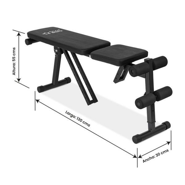 Combo Banco para pesas Mancuernas 20Kg Barra Expansora 3