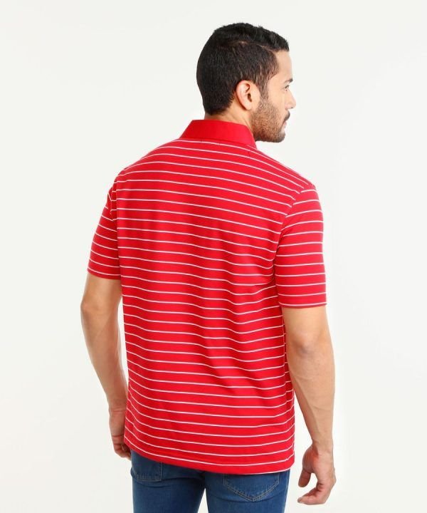 Polo Cuello Duro Bicolor rojo 1