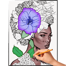 Libro para colorear Beautiful African Queens en PDF - Imagen 2