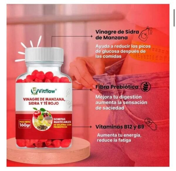 Gomitas Vinagre de Manzana Sidra y Té Rojo - Imagen 3