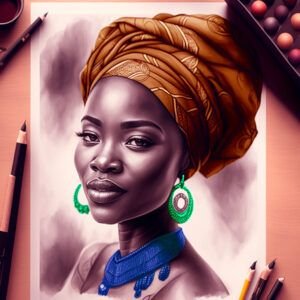 Libro para colorear Beautiful African Queens en PDF