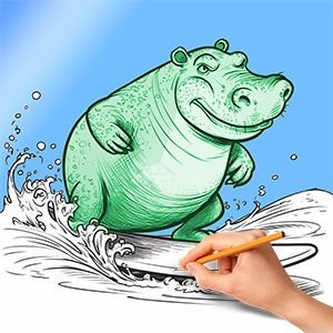 Libro para Colorear Diseños Divertidos de Animales Felices en PDF - Imagen 3