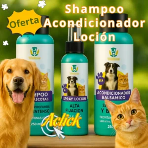 Shampoo Acondicionador y Loción Para Mascotas - PERRITO y GATICO