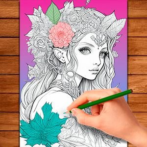 Libro para Colorear FANTASTIC FAIRYLAND BEAUTIES en PDF - Imagen 5
