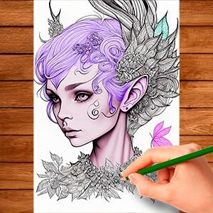 Libro para Colorear FANTASTIC FAIRYLAND BEAUTIES en PDF - Imagen 3