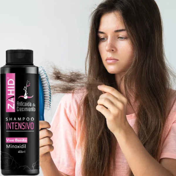 Shampoo Minoxidil Intensivo Rosa Con Tónico Capilar Crecimiento - Imagen 3