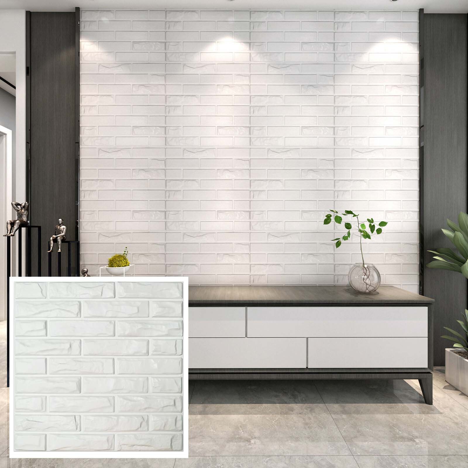 Panel 3D PVC x 4 Unidades D100 3 Panel 3D PVC x 4 Unidades D100 - Imagen 2
