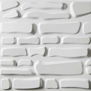 detalle textura panel 3d pvc color blanco