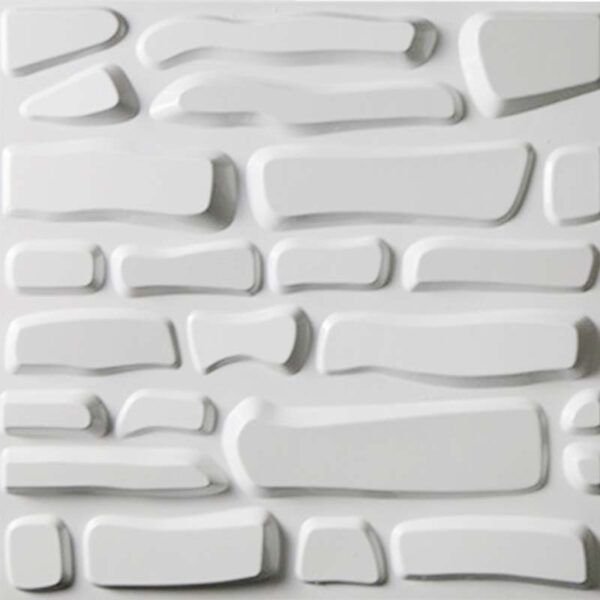 detalle textura panel 3d pvc color blanco