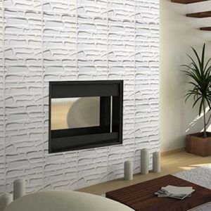 paneles 3d de pvc blancos en pared moderna