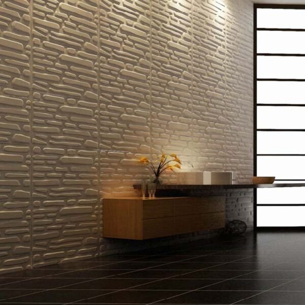 decoracion de interiores con paneles 3d pvc blanco