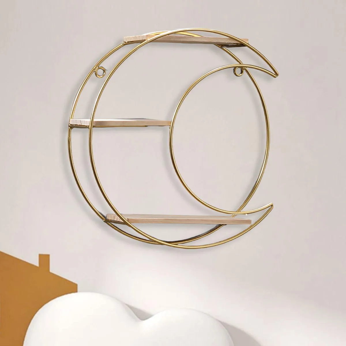 Repisa Decorativa de Pared Luna Dorada 3 Repisa Decorativa de Pared Luna Dorada - Imagen 2