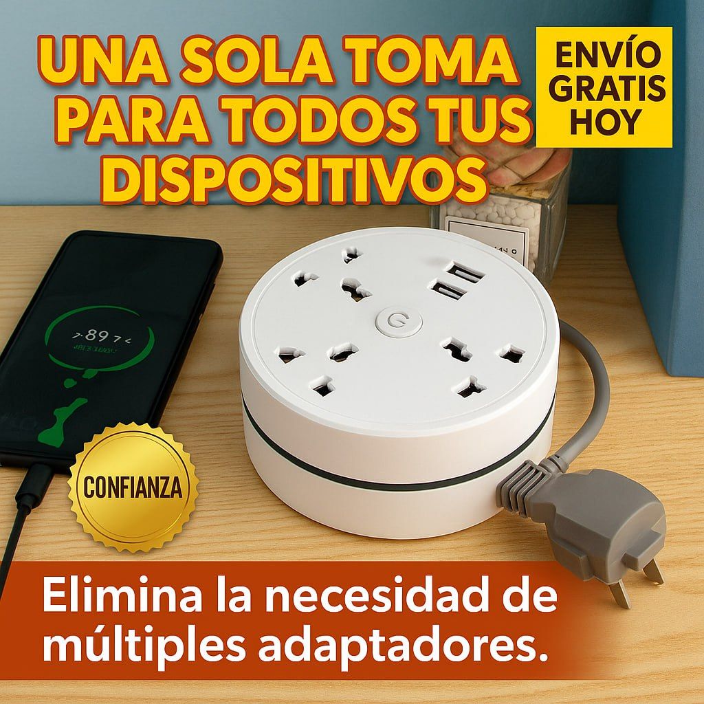 Extensión Multicarga Retráctil USB 180cm - Imagen 6