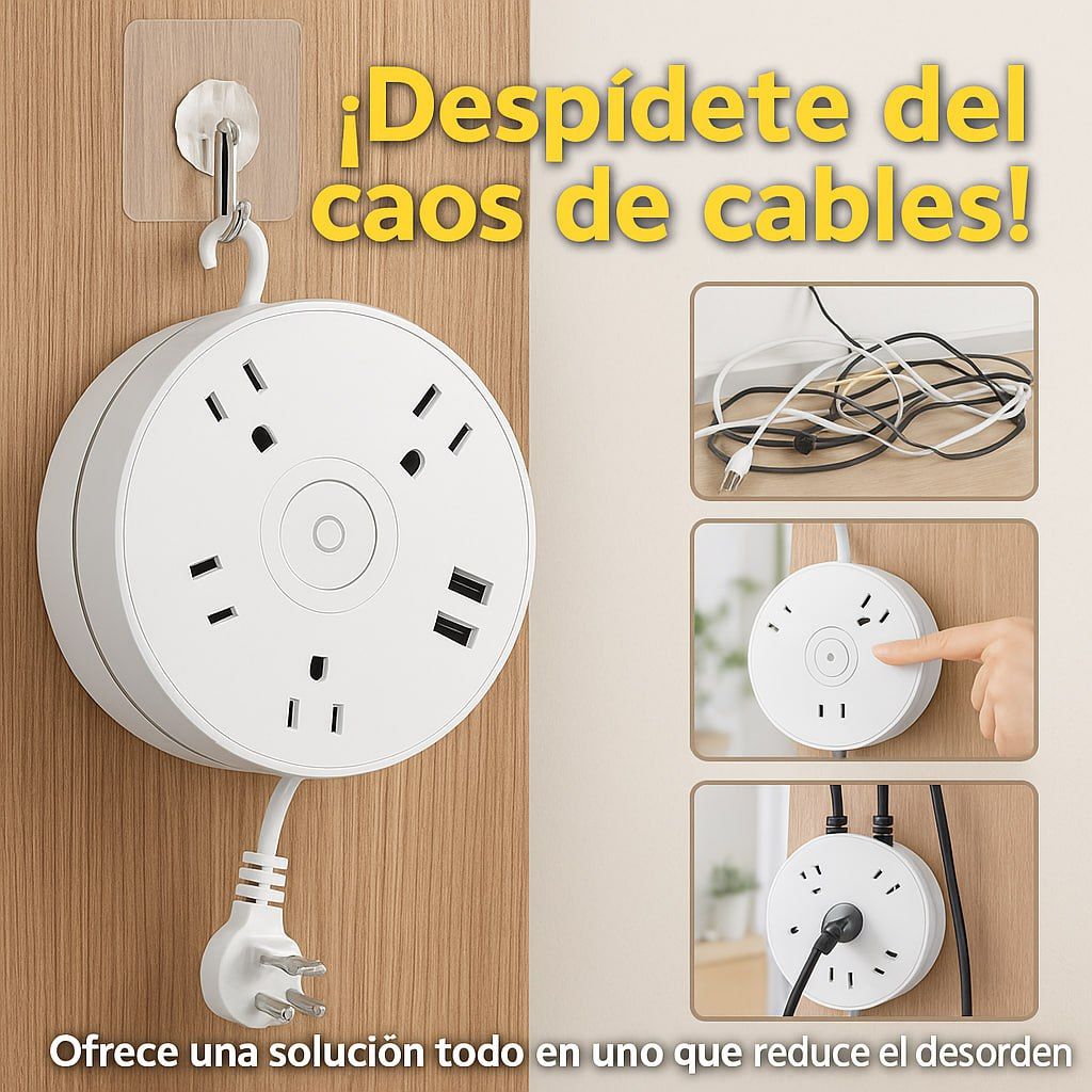 Extensión Multicarga Retráctil USB 180cm - Imagen 4