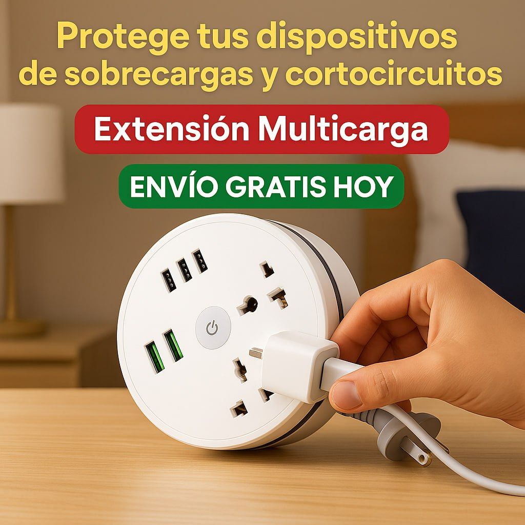 Extensión Multicarga Retráctil USB 180cm - Imagen 3
