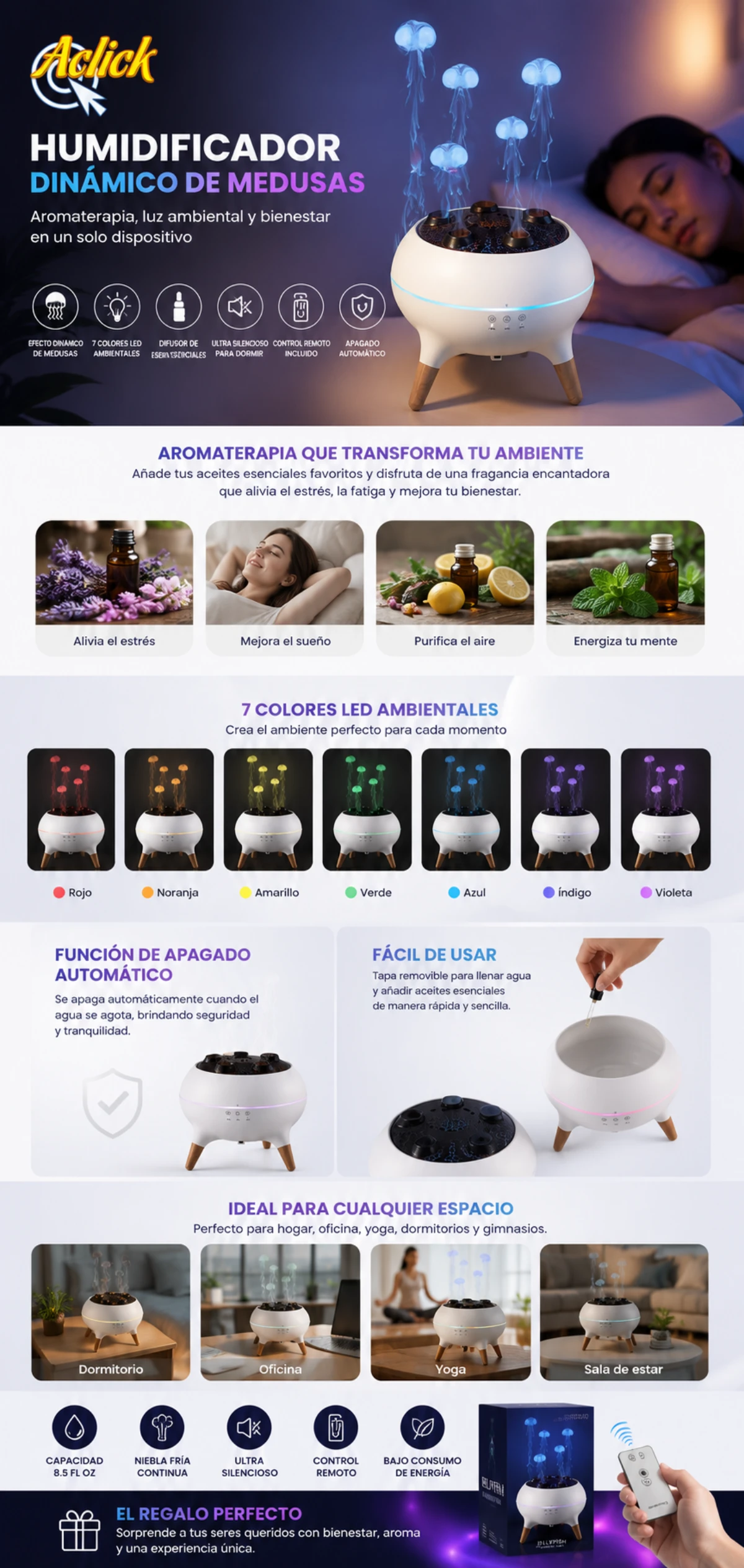 Humidificador dinamico de medusas