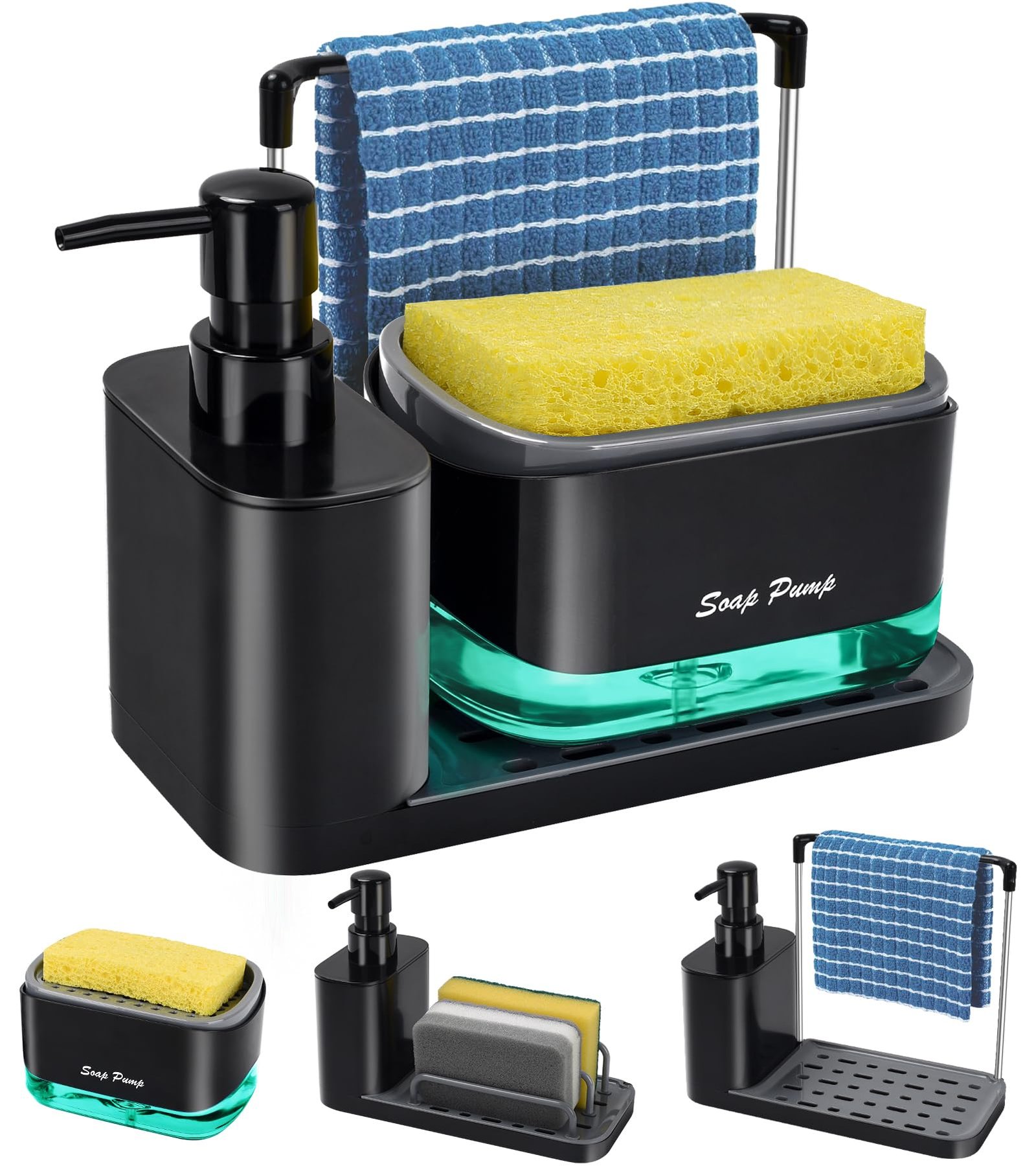 Dispensador de jabón doble para cocina - Imagen 2