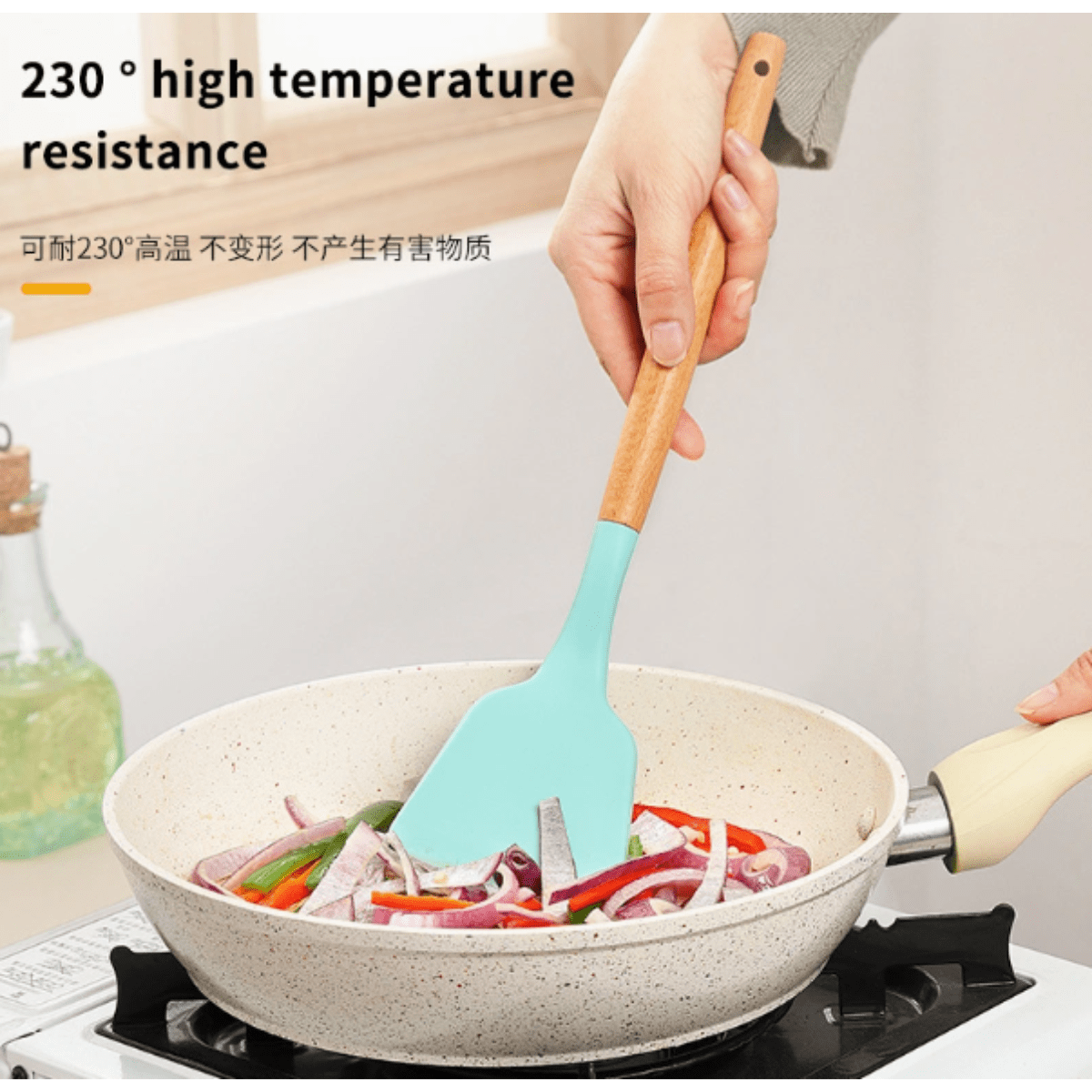 Set Cucharones y Accesorios de Cocina 19pz de Silicona – Utensilios Antiadherentes y Resistentes al Calor - Imagen 6
